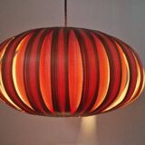 Large Rare Midcentury Veneer Pendant ULUV, 1960s