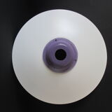 Dansk design white/purple 1980s pendant lamp by Danish Jeka Metaltryk