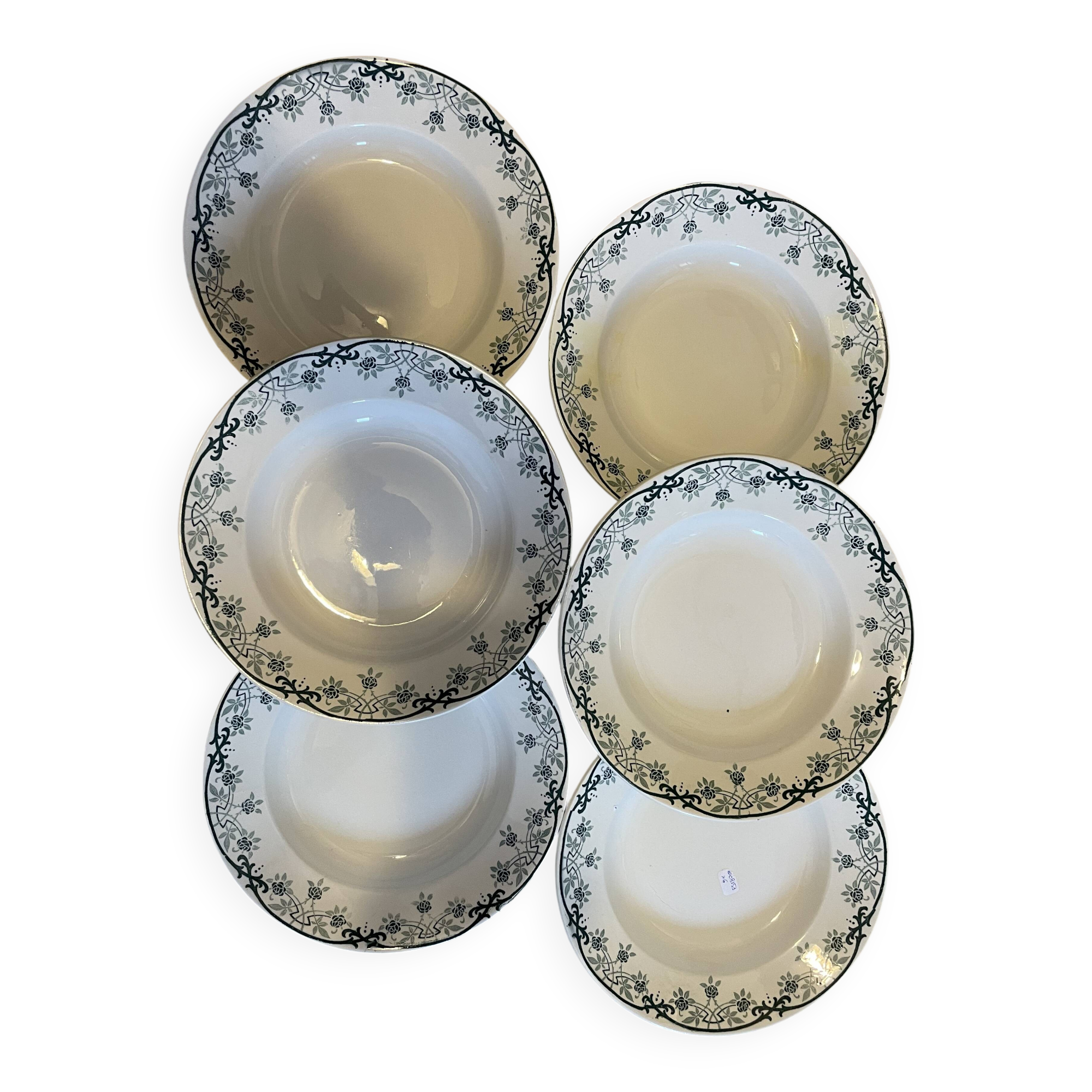 6 soup plates from St Amand and Hamage, Bleriot model 2008153