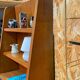 Vintage oak library designed in the 1950s.