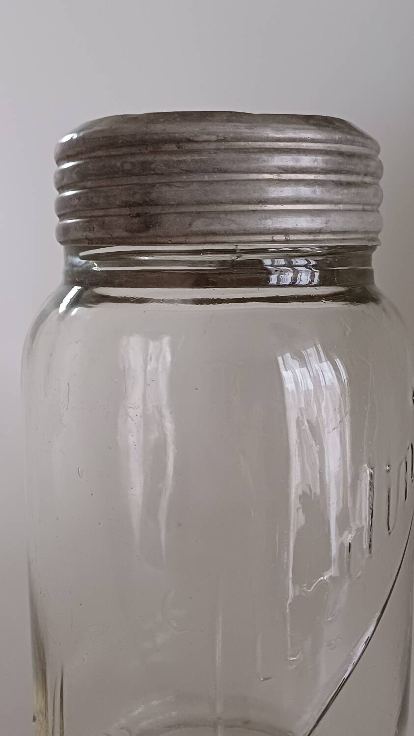 Bocal "mon jardin" en verre et aluminium
