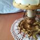 Pair of candlesticks mounted as bedside lamps