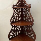 Pair of corner shelf XIX in openwork mahogany napoleon III