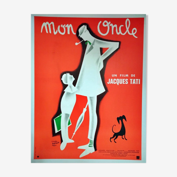 vintage poster 1970 my uncle Jacques tati 120x160 cm entiled