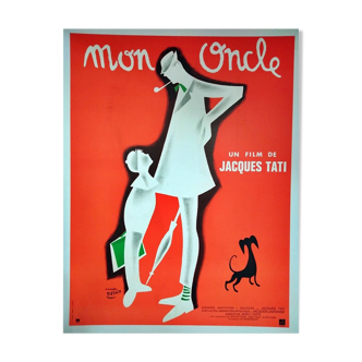 vintage poster 1970 my uncle Jacques tati 120x160 cm entiled