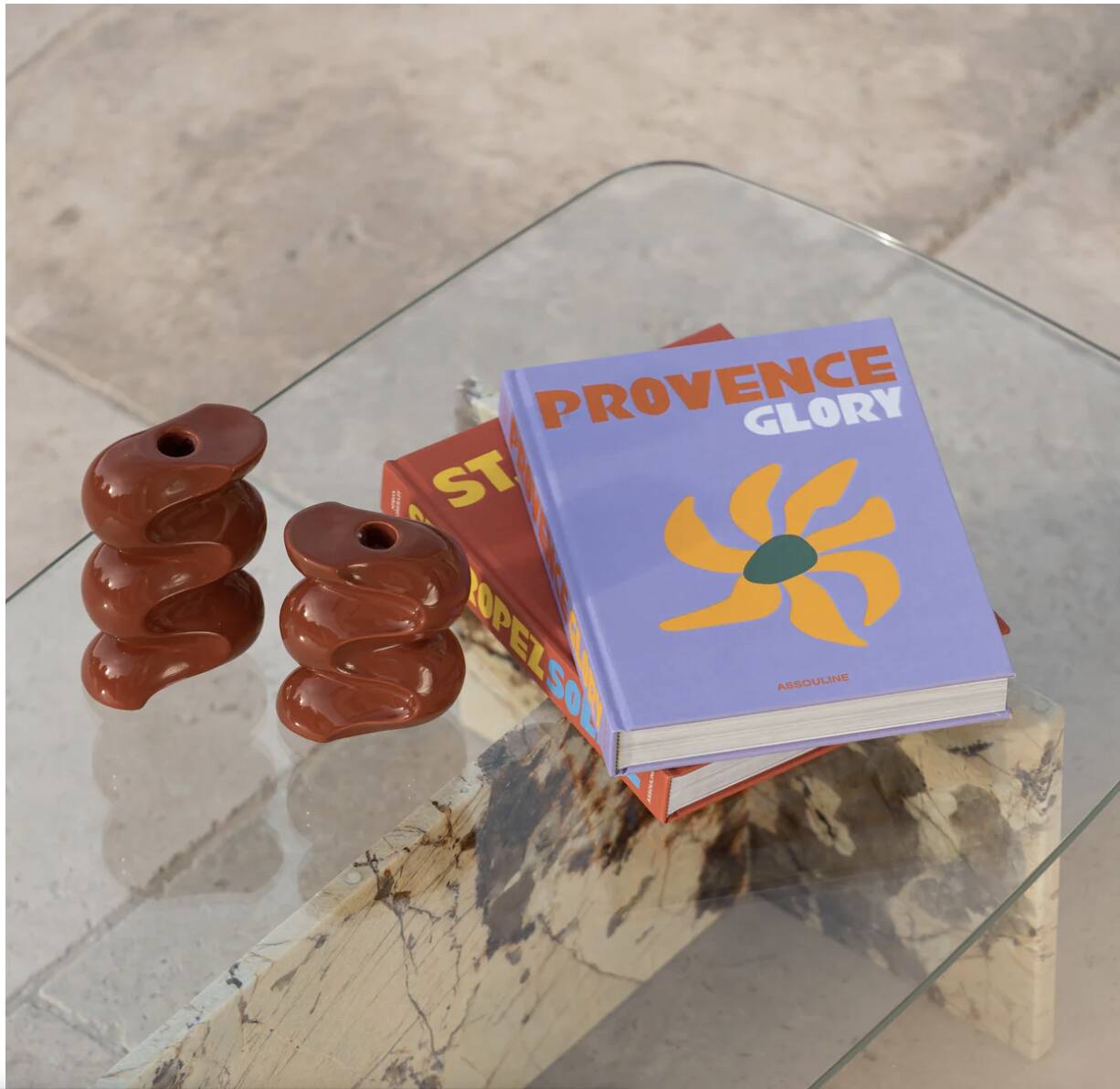 Duo of candle holders - TERRACOTTA