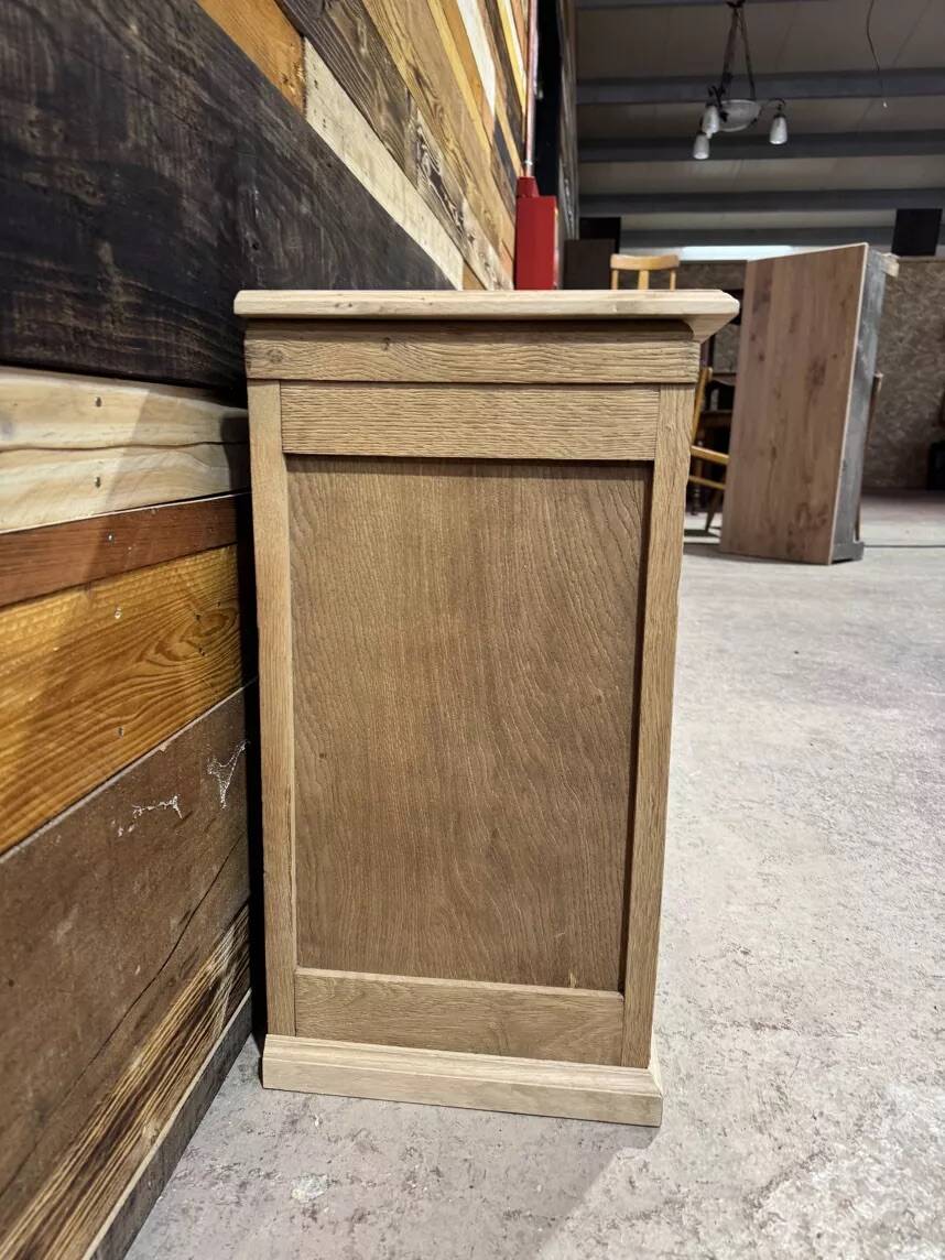 Solid oak TV cabinet - 1930s