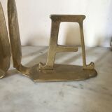 Pair of vintage brass bookends