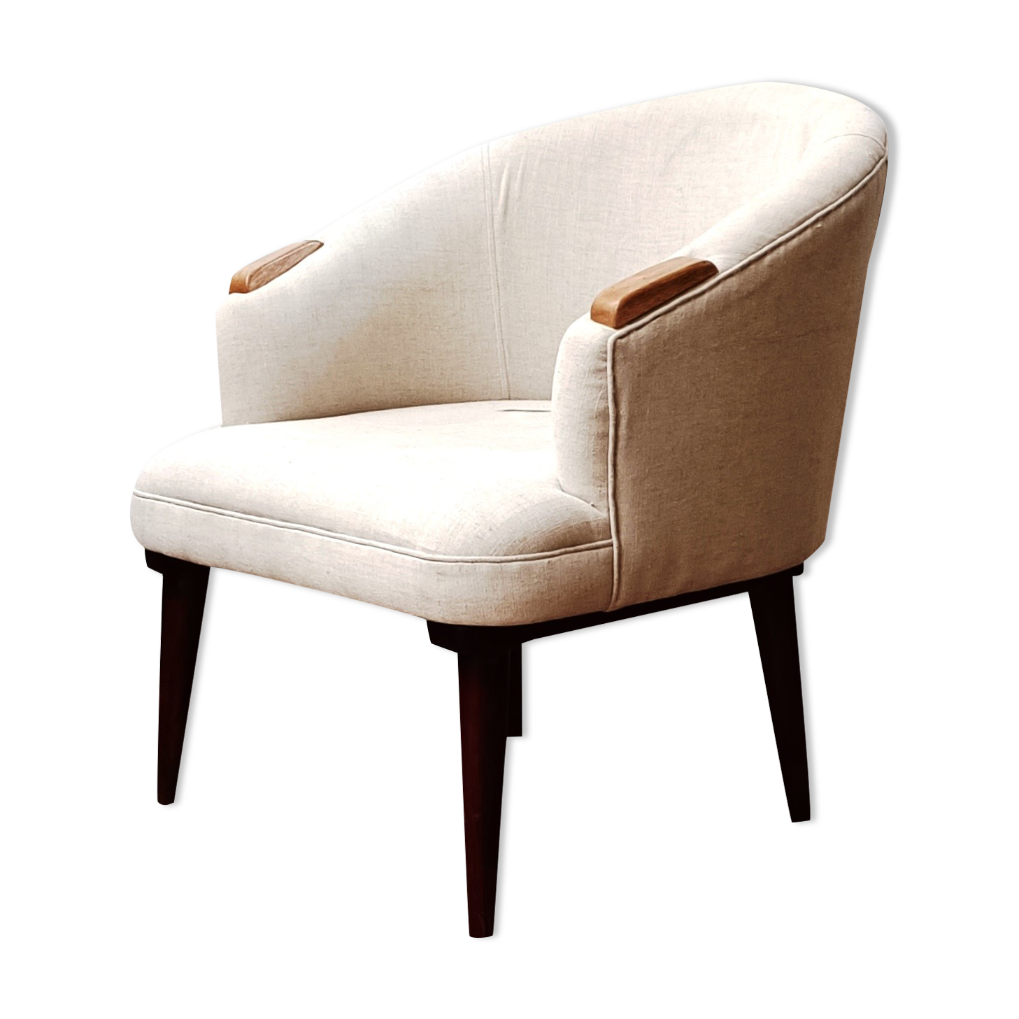 Vintage linen armchair