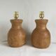 Pair of turned wooden bedside lamp legs