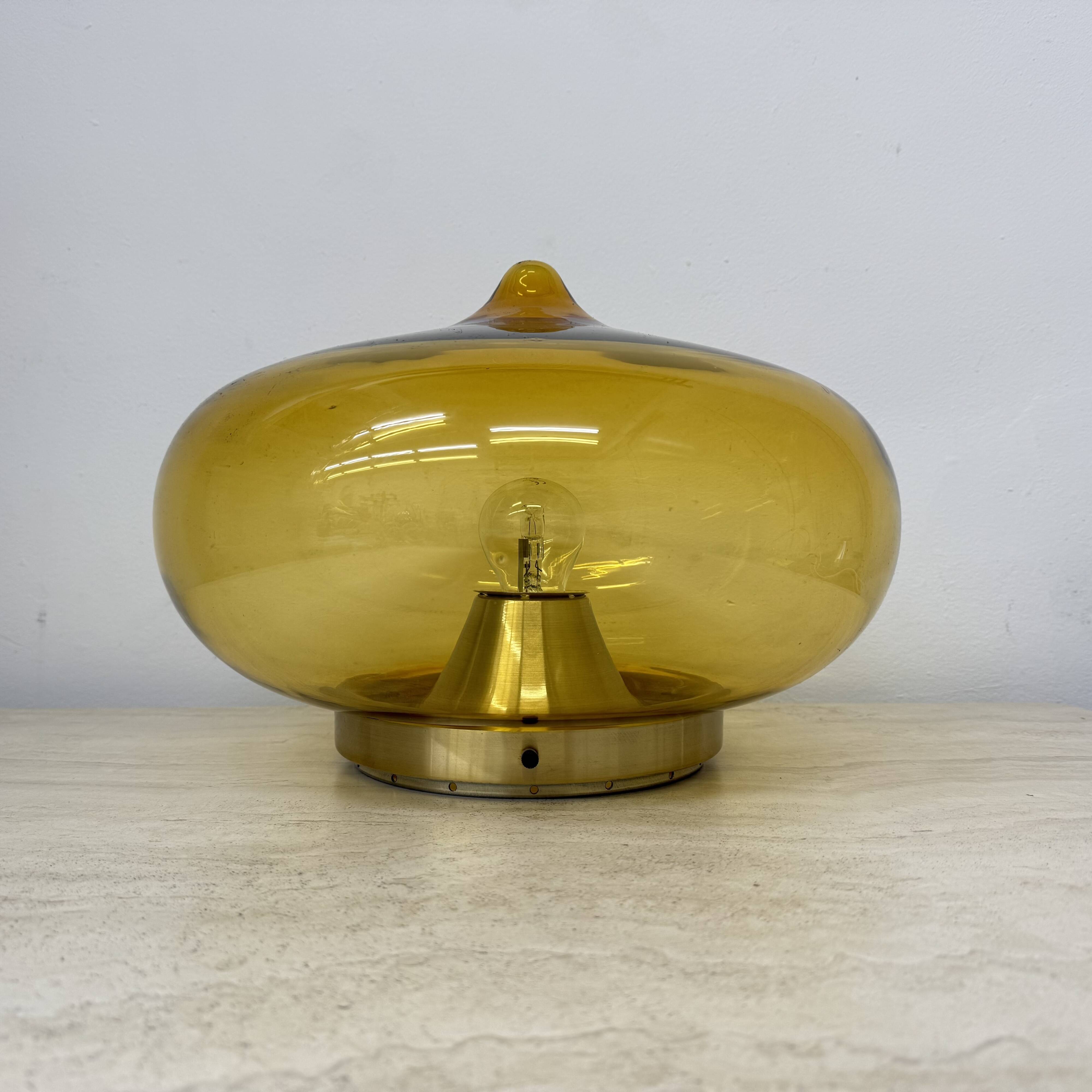 Plafonnier en verre Dijkstra du milieu du siècle, Space Age, années 1970