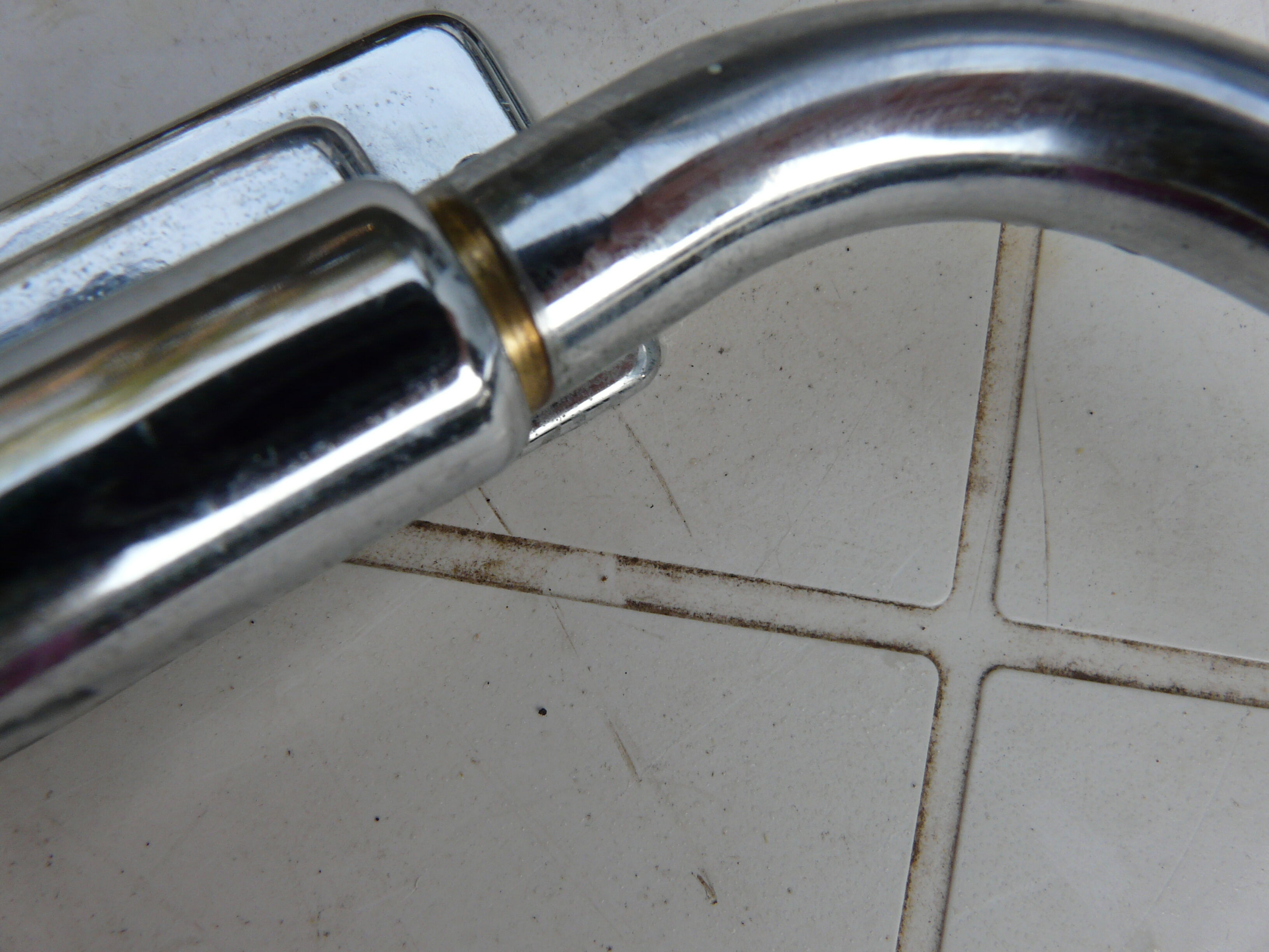 Vintage towel rack chrome metal