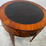 Bouillotte table/game table in Louis XVI style with marquetry circa 1900.