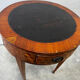 Table bouillotte/table jeu de Style Louis XVI en marqueterie vers 1900