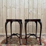 Paire de tables de chevets / sellettes / bouts de canapé style Louis XV Rég