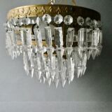 Luster with tassels and brass of the 60s-70s