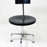 Architects chair with tubular steel frame, height adjustable