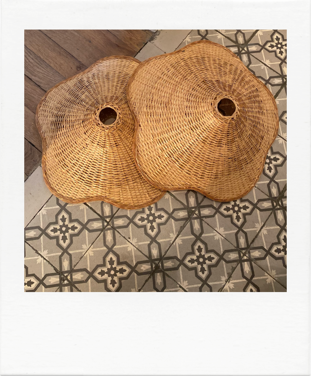 Abat jour vintage tressé