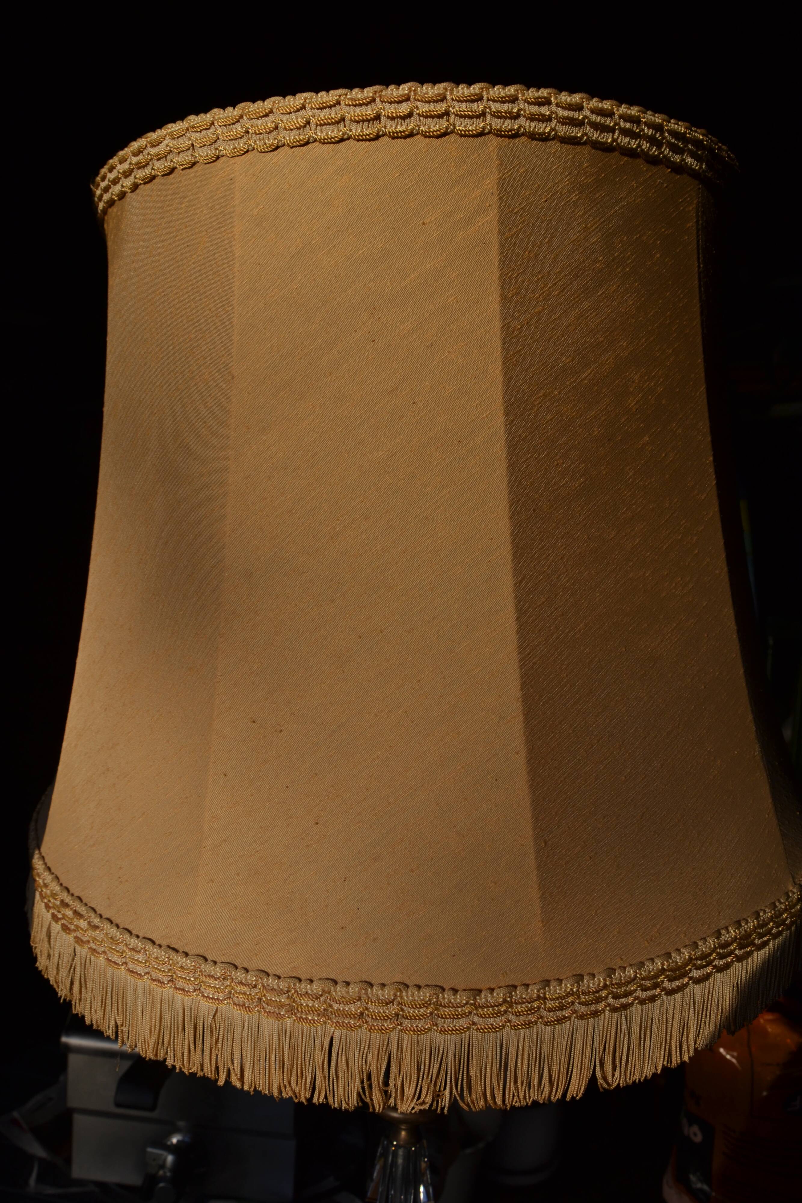 Vintage Sèvres crystal and wrought iron floor lamp from the 1950s