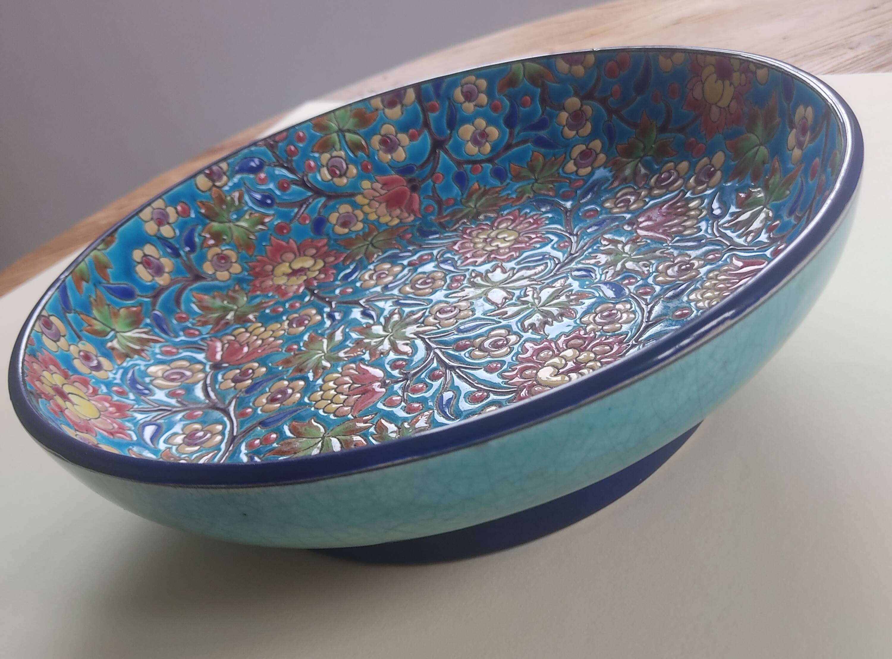 Old Longwy enamel dish