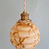 Art Deco suspension in marbled opaline and ouraline (4 available), 1920-30