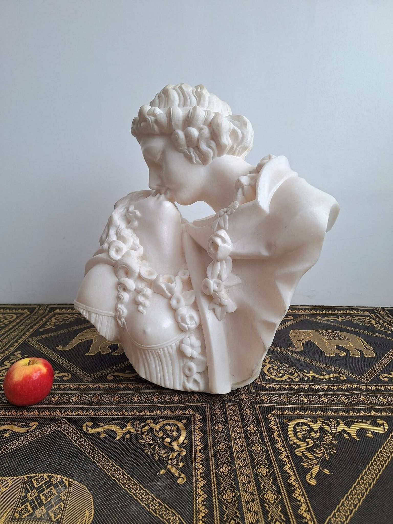 Large Carrara marble after Jean-Antoine Houdon, ancient bust “the