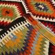 Tapis Kilim géométrique multicolore 5x8, 160x237 cm