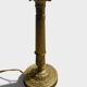 Superbe Lampe de Table Style Empire - Bronze Doré & Abat-jour Plissé