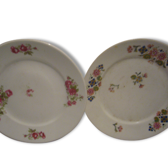 Assiettes plates porcelaine anciennes