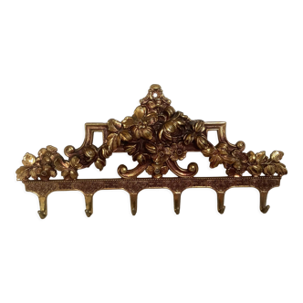 Key hanger key ring door tea towels gilded metal Italy