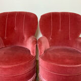 Paire de fauteuils crapaud