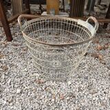 Old iron potato basket