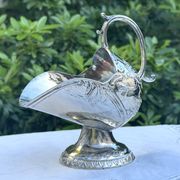 Sucrier de table anglais en métal argenté