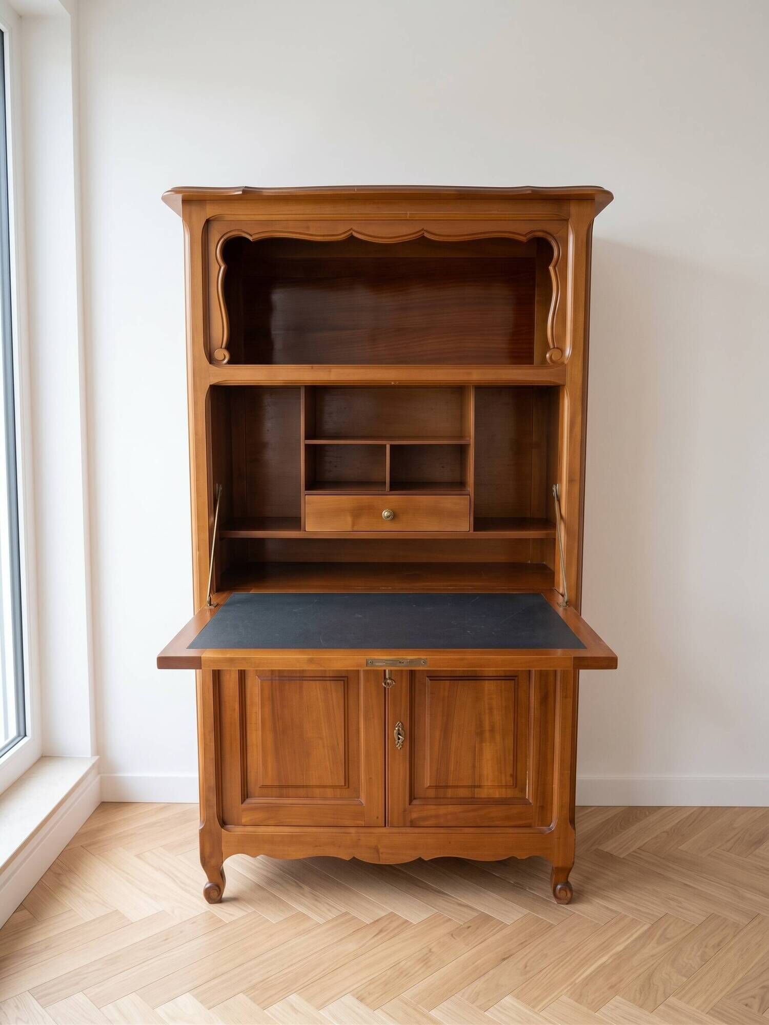 Louis XV style wooden secretary