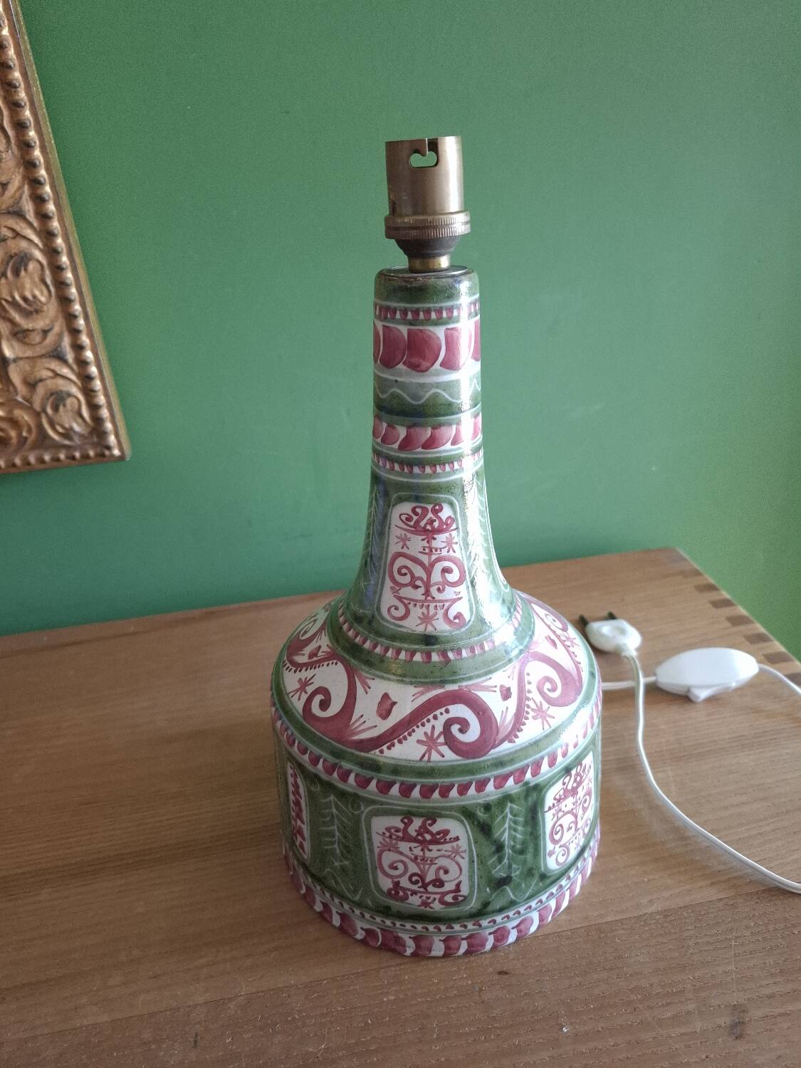 Quimper ceramic lamp base, Millot