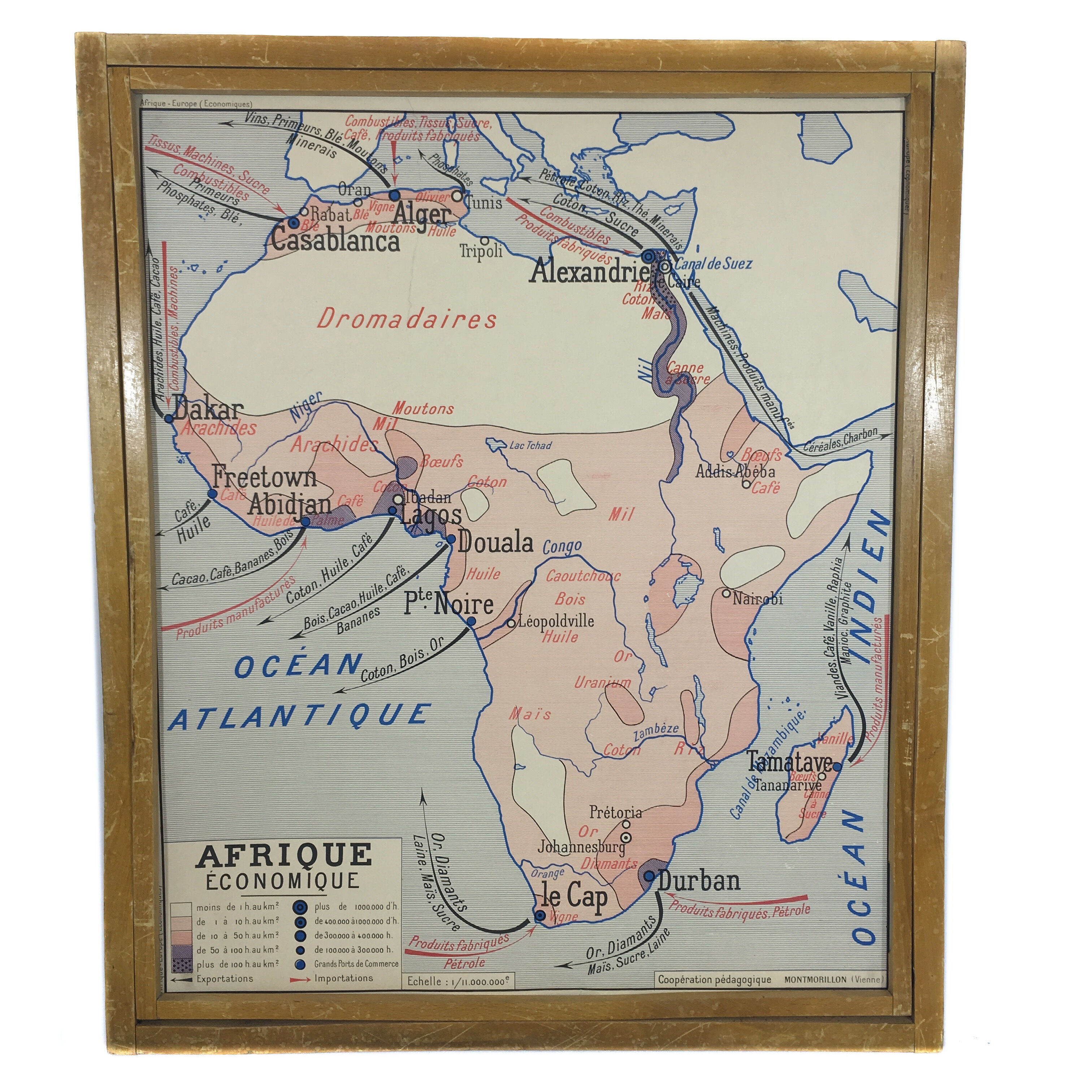School Affoche geographical Europe Africa double sided