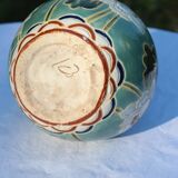 Flowered ceramic vase