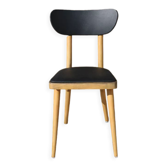 Chair 1950 skaï black light beech
