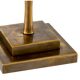 Pair of patinated brass table lamps with bamboo decoration.