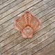 Antique Rosaline vase in pink molded glass