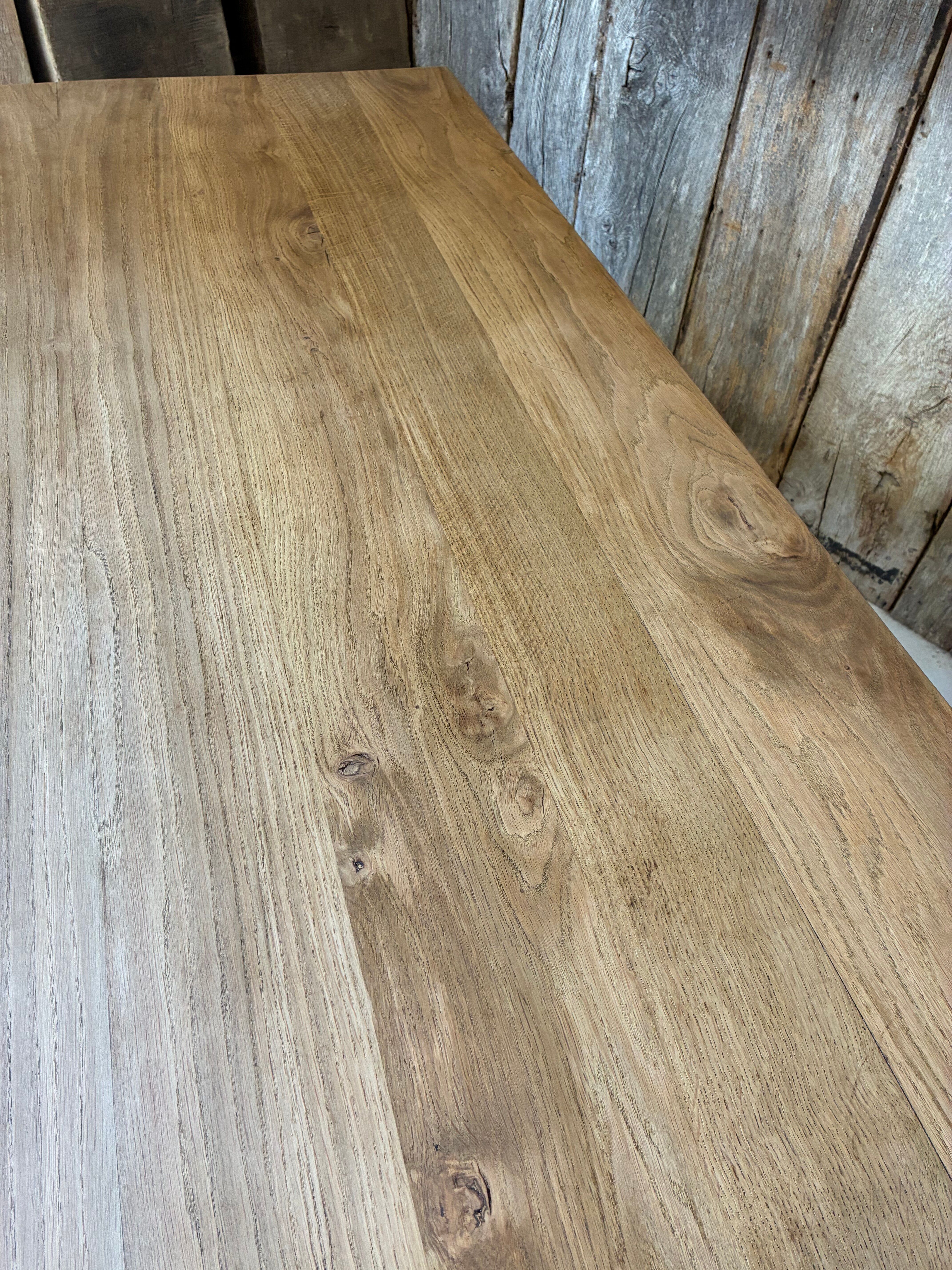 Solid oak farmhouse table