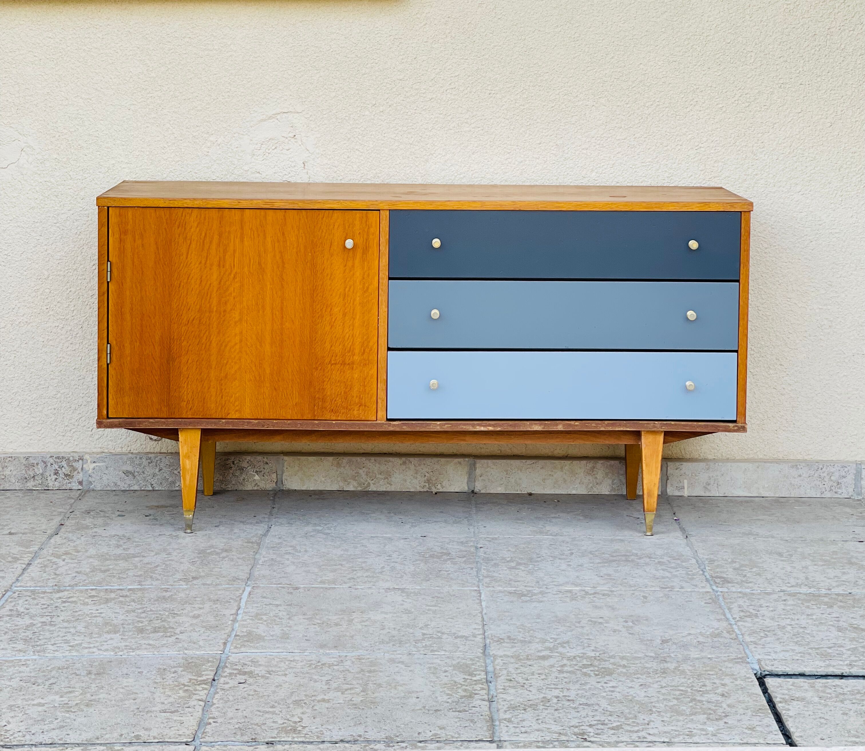 Vintage oak row 1960