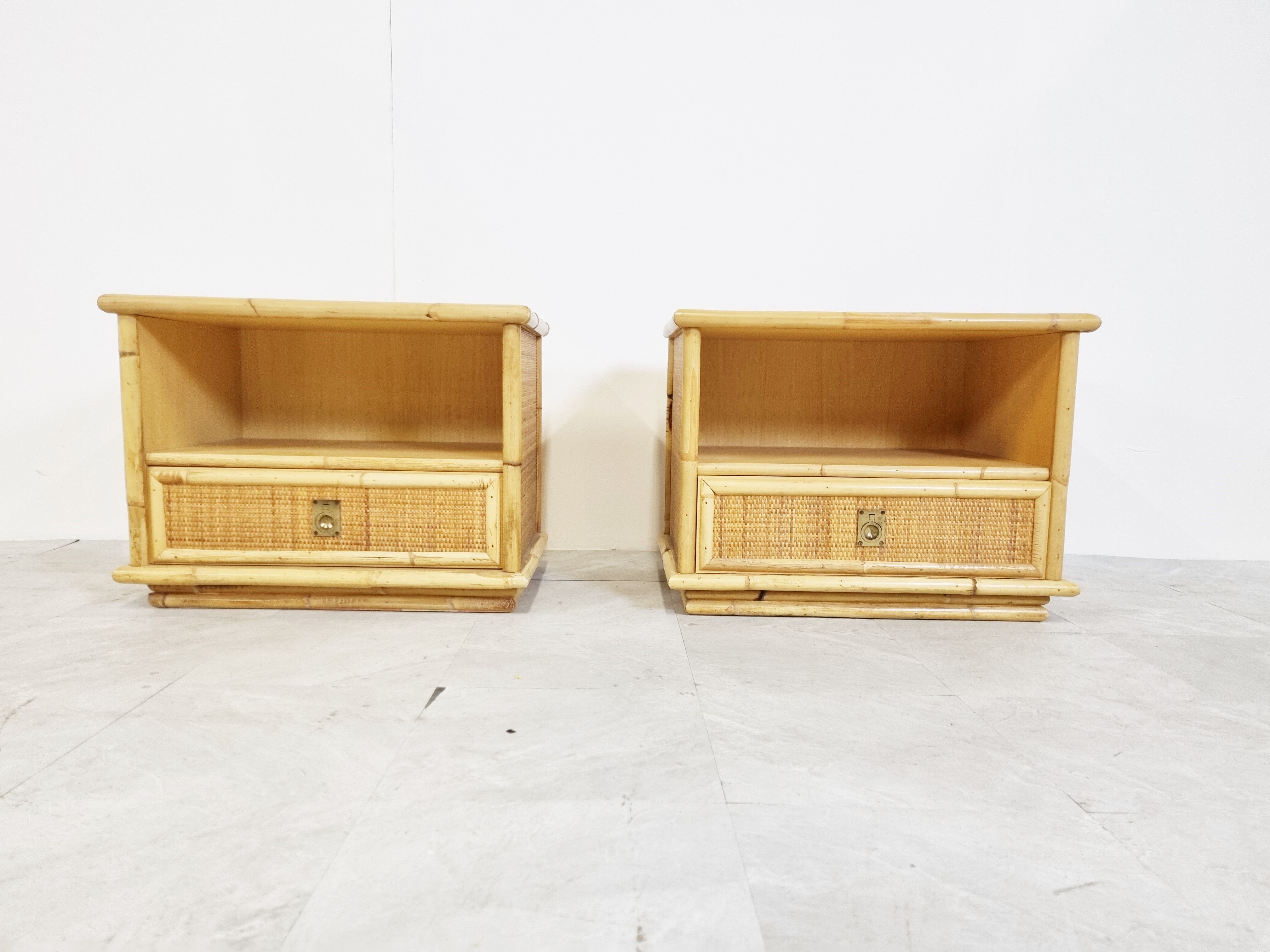 Pair of bedside night stands by Dal Vera 1970s
