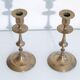 Pair of vintage Scandinavian brass candle holders