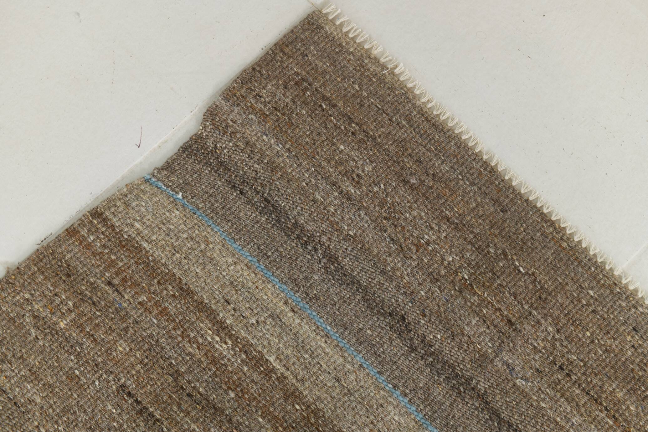 Brown & beige turkish vintage rug