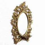 Miroir bougeoir en laiton