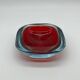 Vintage red Murano "Sommerso" Glass for Coffee table , Bookcase accent