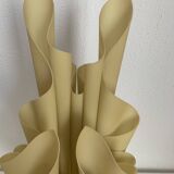 Lampe vintage 1970 Georgia Jacob modèle Corolle jaune flave - 51 cm