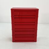 Red cabinet model "4964" by Olaf Von Bohr for Kartell, 1970