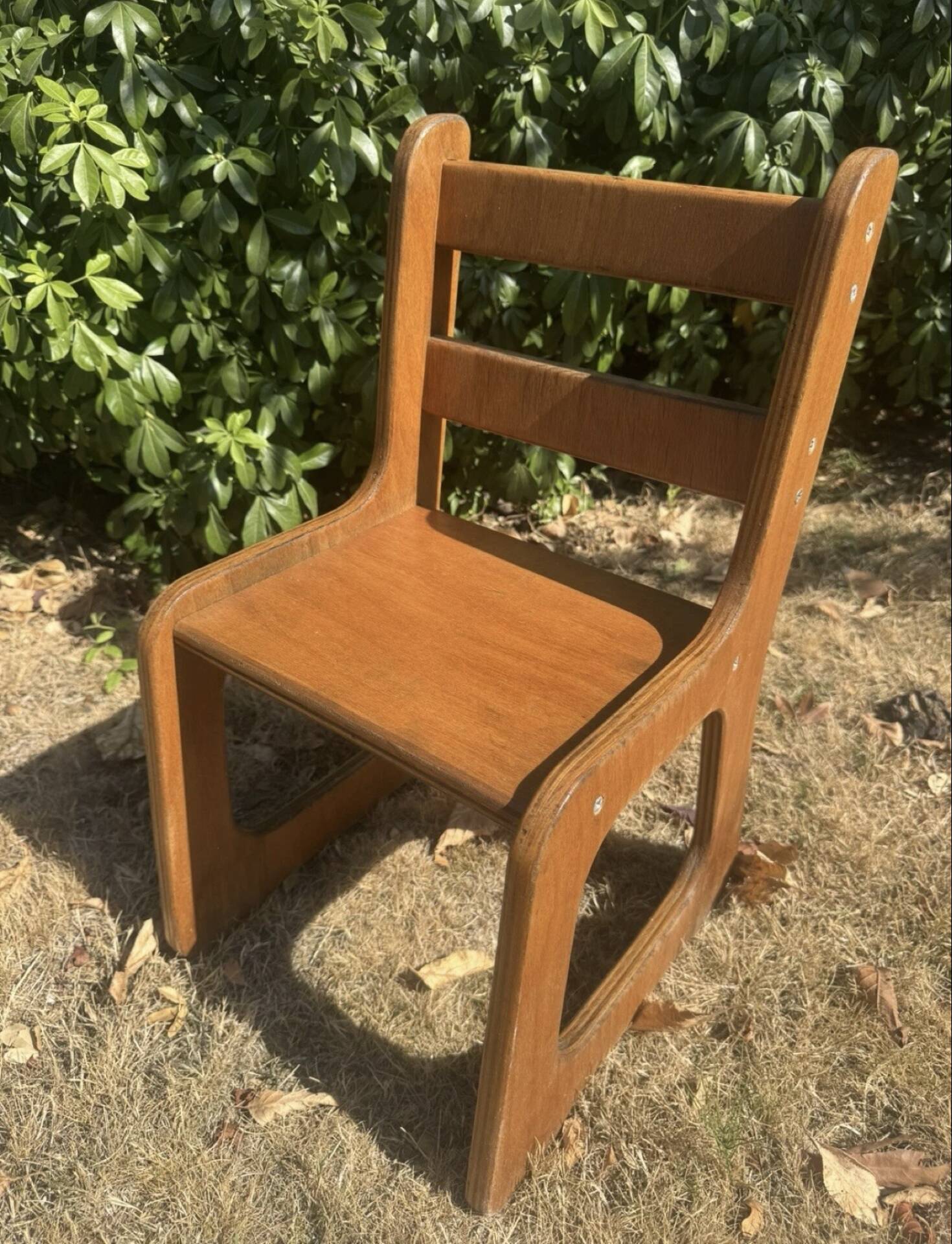 Vintage wooden children's sled chair – 60s/70s design furniture